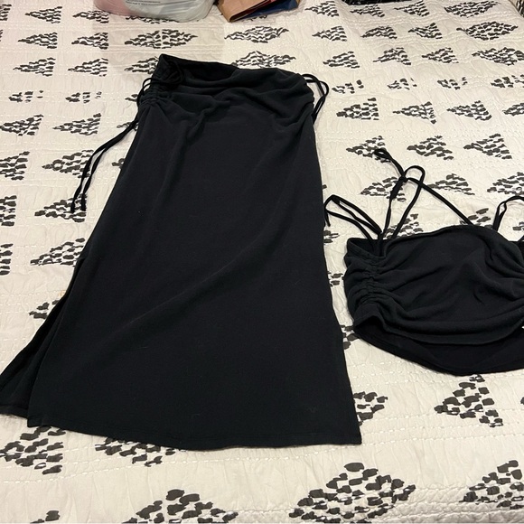 Daily Practice Retro Terry Cloth Tube Top and Midi Skirt Set Anthropologie NWT - Picture 1 of 9